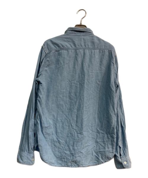 Hysteric Glamour（ヒステリックグラマー）Hysteric Glamour (ヒステリックグラマー) CLASSICS プリント コットン リネン 長袖 ワーク シャツ　02171AH04 インディゴ サイズ:Lの古着・服飾アイテム