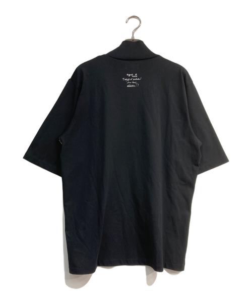 agnes b homme（アニエスベーオム）agnes b homme (アニエスベーオム) T-shirts d'artistes ホワイト×ブラック サイズ:2の古着・服飾アイテム