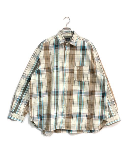 New Era（ニューエラ）New Era (ニューエラ) タータンチェックシャツ アイボリー×ブルー サイズ:XLの古着・服飾アイテム