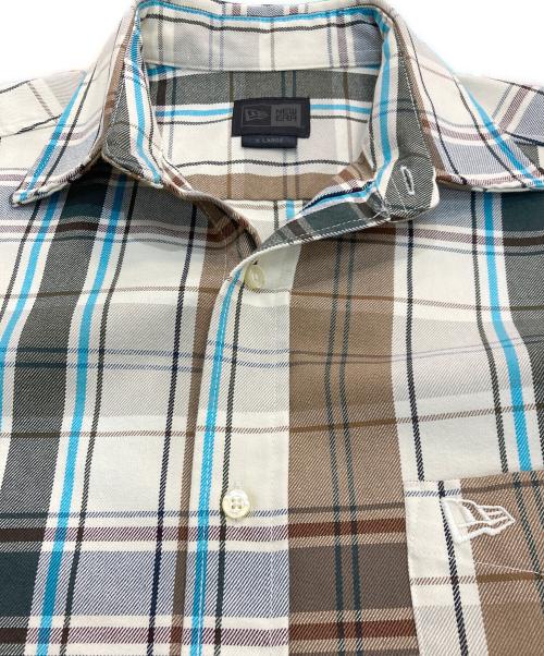 New Era（ニューエラ）New Era (ニューエラ) タータンチェックシャツ アイボリー×ブルー サイズ:XLの古着・服飾アイテム