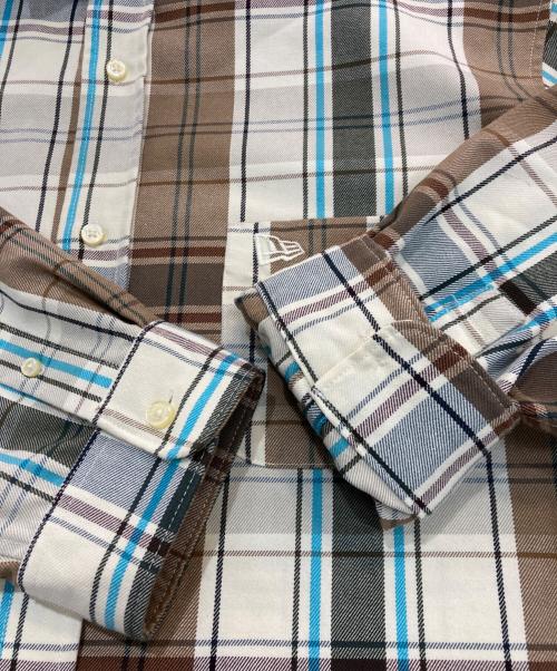 New Era（ニューエラ）New Era (ニューエラ) タータンチェックシャツ アイボリー×ブルー サイズ:XLの古着・服飾アイテム