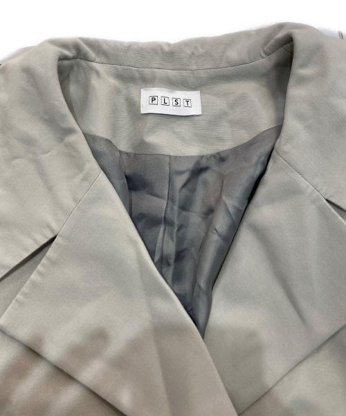PLST（プラステ）PLST (プラステ) アセテートコットンワイドカラーコート グリーン サイズ:M 未使用品の古着・服飾アイテム