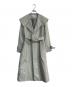 PLST（プラステ）の古着「アセテートコットンワイドカラーコート」｜グリーン