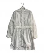 MACPHEEマカフィー）の古着「コットンレースコンビ フリルチュニックシャツ」｜ホワイト