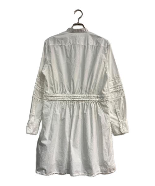 MACPHEE（マカフィー）MACPHEE (マカフィー) コットンレースコンビ フリルチュニックシャツ ホワイト サイズ:36の古着・服飾アイテム