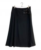 PAUL SMITHポールスミス）の古着「ダブルベルテッドスカート　SKPPKW0900」｜ブラック