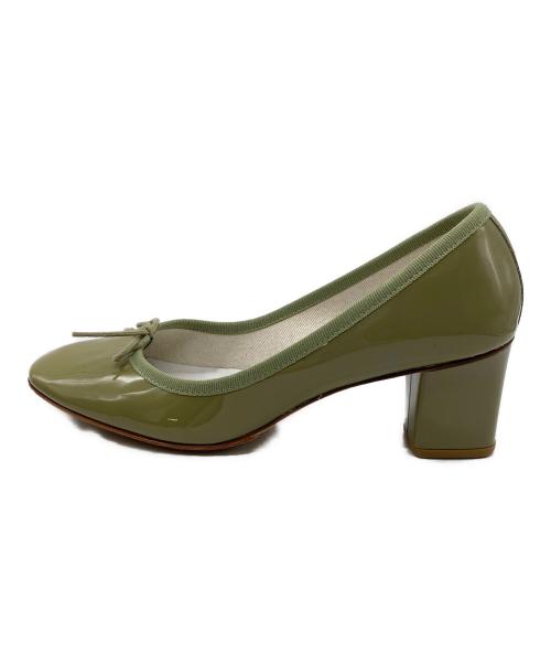 repetto（レペット）Repetto (レペット) エナメルリボンパンプス グリーン サイズ:37　1/2の古着・服飾アイテム