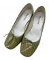 Repetto（レペット）の古着「エナメルリボンパンプス」｜グリーン