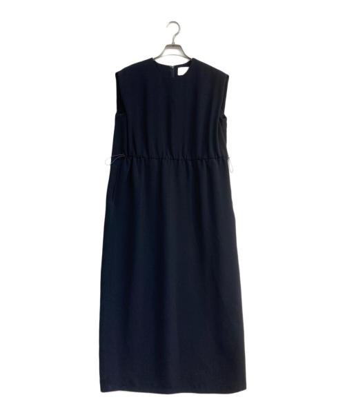 UNITED ARROWS（ユナイテッドアローズ）UNITED ARROWS (ユナイテッドアローズ) COMFYドロスト フレンチスリーブ ワンピース ネイビー サイズ:38の古着・服飾アイテム