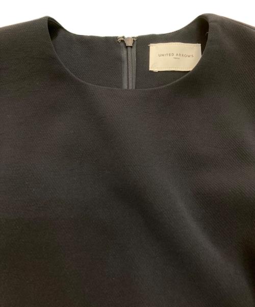 UNITED ARROWS（ユナイテッドアローズ）UNITED ARROWS (ユナイテッドアローズ) COMFYドロスト フレンチスリーブ ワンピース ネイビー サイズ:38の古着・服飾アイテム