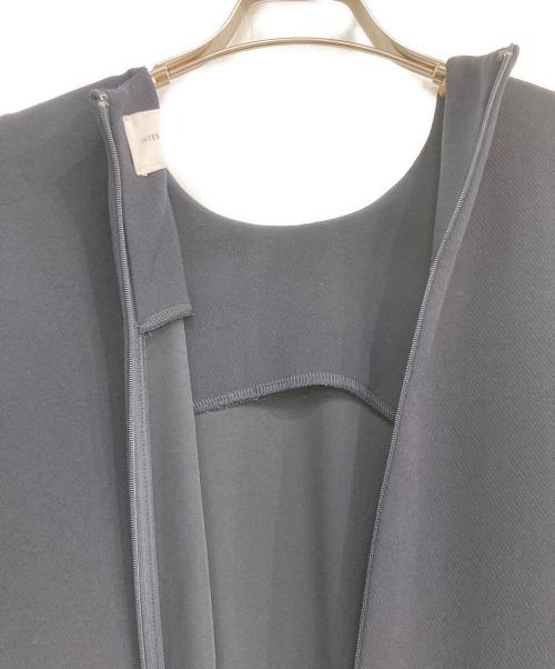 UNITED ARROWS（ユナイテッドアローズ）UNITED ARROWS (ユナイテッドアローズ) COMFYドロスト フレンチスリーブ ワンピース ネイビー サイズ:38の古着・服飾アイテム