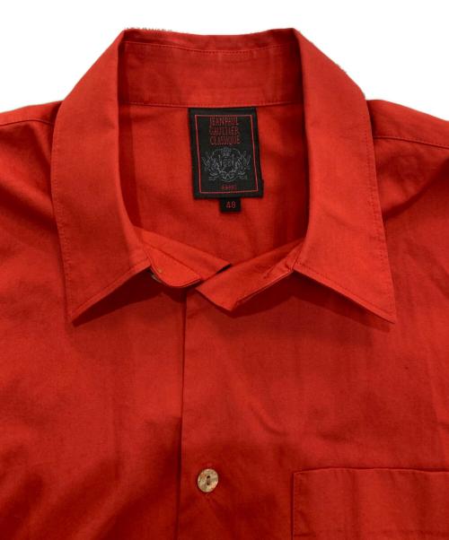 Jean Paul GAULTIER CLASSIQUE（ジャンポールゴルチエクラシック）Jean Paul GAULTIER CLASSIQUE (ジャンポールゴルチエクラシック) ロングスリーブシャツ レッド サイズ:48の古着・服飾アイテム