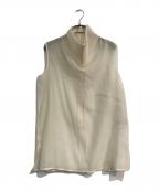 FRAY IDフレイ アイディー）の古着「ダブルハイネックノースリブラウス　FWFB212010」｜ベージュ