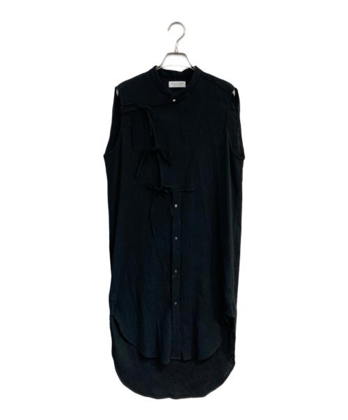 MACPHEE（マカフィー）MACPHEE (マカフィー) リボンノースリーブワンピース ブラック サイズ:S（36）の古着・服飾アイテム