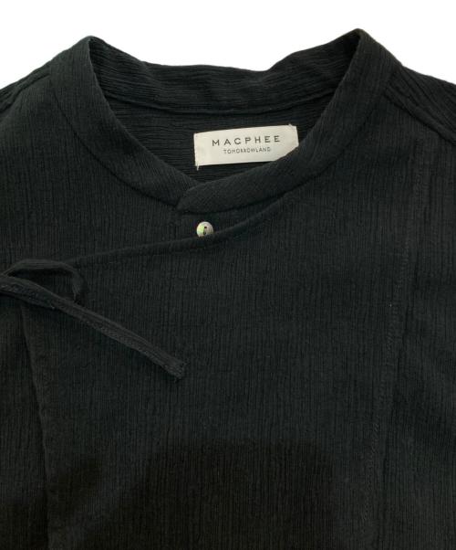 MACPHEE（マカフィー）MACPHEE (マカフィー) リボンノースリーブワンピース ブラック サイズ:S（36）の古着・服飾アイテム