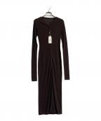 editionエディション）の古着「120/2 HIGHTWIST RIB コットン リブロングカーディガン　34-03-14-03003」｜ブラウン