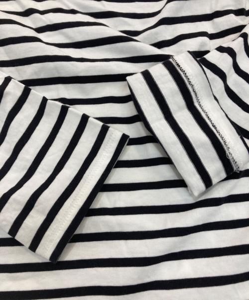 anuans（アニュアンス）anuans (アニュアンス) スクエアネックボーダーカットトップス　1523412311-0 ホワイト×ブラック サイズ:Freeの古着・服飾アイテム