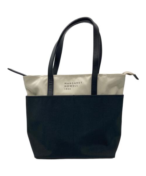 MARGARET HOWELL idea（マーガレット ハウエル アイディア）MARGARET HOWELL idea (マーガレット ハウエル アイディア) バイカラートートバッグ ベージュの古着・服飾アイテム