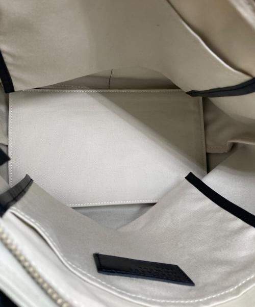 MARGARET HOWELL idea（マーガレット ハウエル アイディア）MARGARET HOWELL idea (マーガレット ハウエル アイディア) バイカラートートバッグ ベージュの古着・服飾アイテム