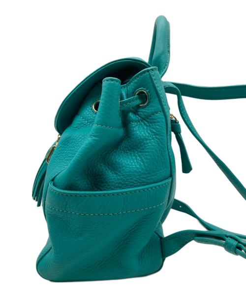 TORY BURCH（トリーバーチ）TORY BURCH (トリーバーチ) エンボスロゴ レザーリュック グリーンの古着・服飾アイテム