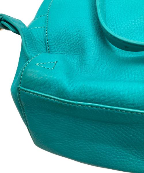 TORY BURCH（トリーバーチ）TORY BURCH (トリーバーチ) エンボスロゴ レザーリュック グリーンの古着・服飾アイテム