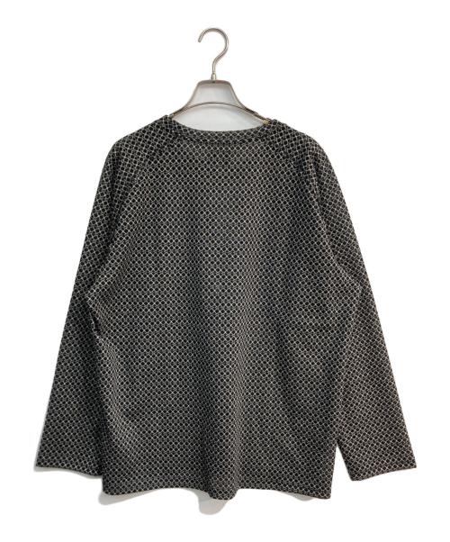 Needles（ニードルズ）Needles (ニードルズ) L/S U-Neck Tee - R/PE Russell　QV348 ブラック×ベージュ サイズ:L 未使用品の古着・服飾アイテム