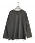 Needles（ニードルズ）の古着「L/S U-Neck Tee - R/PE Russell　QV348」｜ブラック×ベージュ