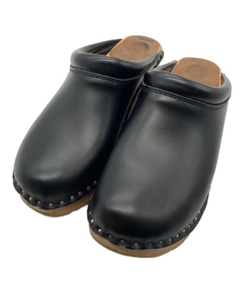 TROENTORP CLOGS（トロエントープ クロッグス）TROENTORP CLOGS (トロエントープ クロッグス) サボ サンダル レザー ブラック サイズ:37の古着・服飾アイテム