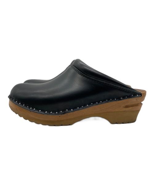 TROENTORP CLOGS（トロエントープ クロッグス）TROENTORP CLOGS (トロエントープ クロッグス) サボ サンダル レザー ブラック サイズ:37の古着・服飾アイテム