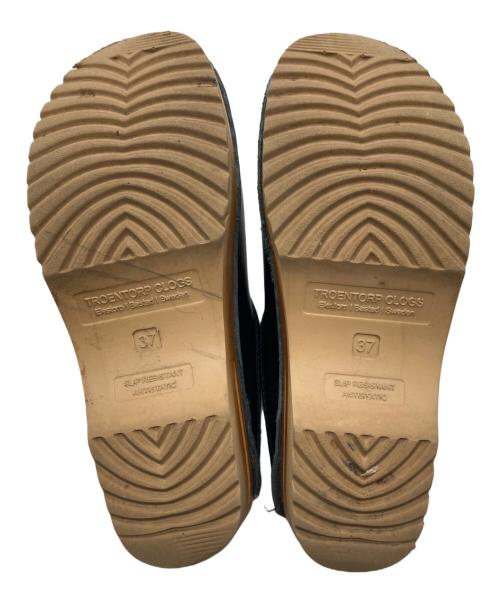 TROENTORP CLOGS（トロエントープ クロッグス）TROENTORP CLOGS (トロエントープ クロッグス) サボ サンダル レザー ブラック サイズ:37の古着・服飾アイテム