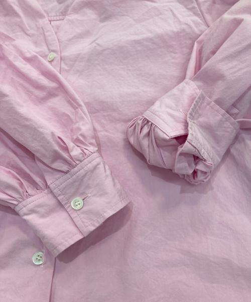 Noble（ノーブル）Noble (ノーブル) ウォッシュドコットンボリュームスリーブシャツ 	24SS　24050240105020 ピンク サイズ:Freeの古着・服飾アイテム