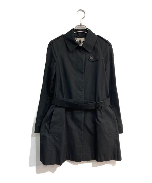 BURBERRY（バーバリー）BURBERRY (バーバリー) 裏ノバチェックステンカラーコート ブラック サイズ:38の古着・服飾アイテム