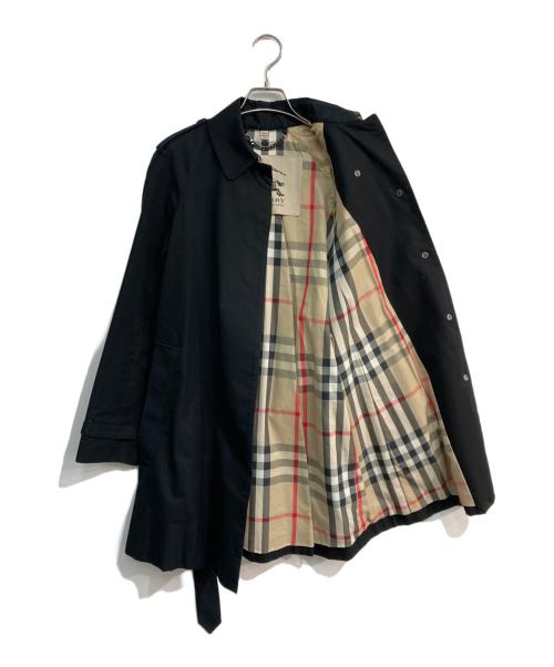 BURBERRY（バーバリー）BURBERRY (バーバリー) 裏ノバチェックステンカラーコート ブラック サイズ:38の古着・服飾アイテム