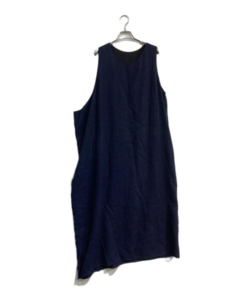 Y's（ワイズ）Y's (ワイズ) リネンウール ノースリーブワンピース　YX-D15-300 ネイビー サイズ:1の古着・服飾アイテム