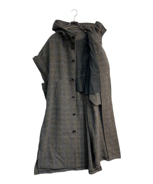 Y's（ワイズ）Y's (ワイズ) ツイードフレンチスリーブドレス ワンピース　22AW　YE-D17-108 ブラウン サイズ:1の古着・服飾アイテム