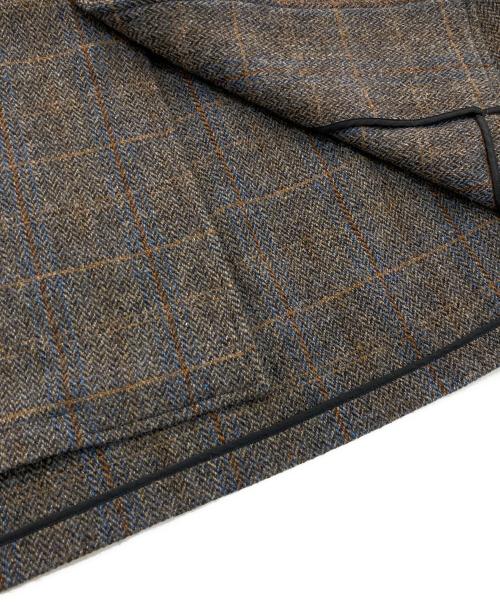 Y's（ワイズ）Y's (ワイズ) ツイードフレンチスリーブドレス ワンピース　22AW　YE-D17-108 ブラウン サイズ:1の古着・服飾アイテム