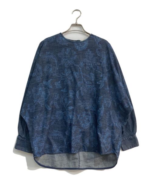 WEEKEND Max Mara（ウィークエンド マックスマーラ）Weekend Max Mara (ウィークエンド マックスマーラ) 花柄デニムブラウス　24151110816 インディゴ サイズ:40の古着・服飾アイテム