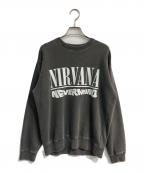GOOD ROCK SPEEDグッドロックスピード）の古着「クルーネックスウェット  nirvana」｜グレー