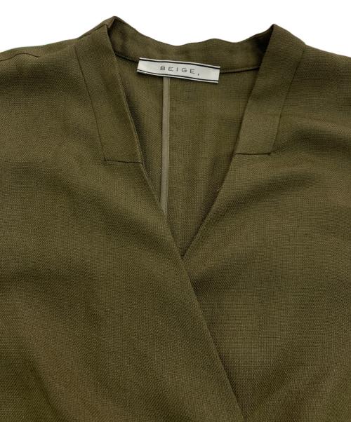 BEIGE（ベイジ）BEIGE (ベイジ) カシュクールワンピース　OP.CW.BM.6506 オリーブ サイズ:4の古着・服飾アイテム
