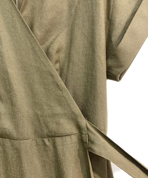 BEIGE（ベイジ）BEIGE (ベイジ) カシュクールワンピース　OP.CW.BM.6506 オリーブ サイズ:4の古着・服飾アイテム