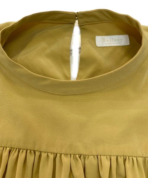 BALLSEY（ボールジィ）BALLSEY (ボールジィ) シルキークロス ギャザーワンピース　11-06-04-06233 イエロー サイズ:36の古着・服飾アイテム