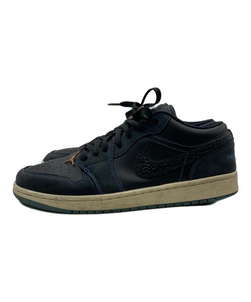 NIKE（ナイキ）NIKE (ナイキ) Jordan 1 Low SE Black Dark Obsidian Snakeskin　FJ5478-010 ネイビー サイズ:27.5cmの古着・服飾アイテム