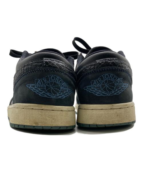 NIKE（ナイキ）NIKE (ナイキ) Jordan 1 Low SE Black Dark Obsidian Snakeskin　FJ5478-010 ネイビー サイズ:27.5cmの古着・服飾アイテム