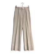 formeフォルメ）の古着「Center Pin-tuck Pants　25SS　25Sp centerpintuckpants」｜アイボリー