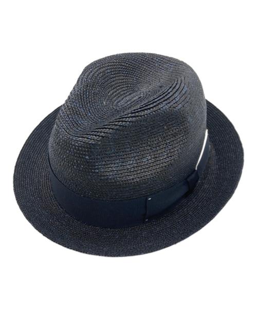 Borsalino18.57（ボルサリーノ18.57）Borsalino18.57 (ボルサリーノ18.57) 天然草中折れハット ネイビーの古着・服飾アイテム