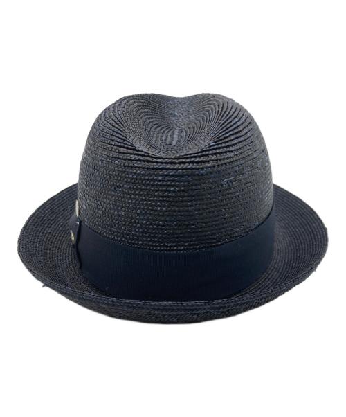 Borsalino18.57（ボルサリーノ18.57）Borsalino18.57 (ボルサリーノ18.57) 天然草中折れハット ネイビーの古着・服飾アイテム