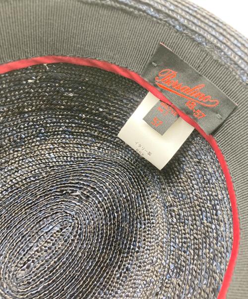 Borsalino18.57（ボルサリーノ18.57）Borsalino18.57 (ボルサリーノ18.57) 天然草中折れハット ネイビーの古着・服飾アイテム
