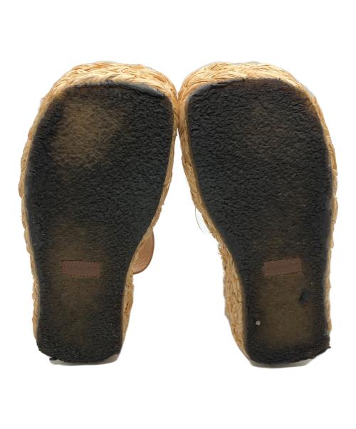 COACH（コーチ）COACH (コーチ) プラットフォームサンダル　C5019 ベージュ サイズ:23.5cmの古着・服飾アイテム