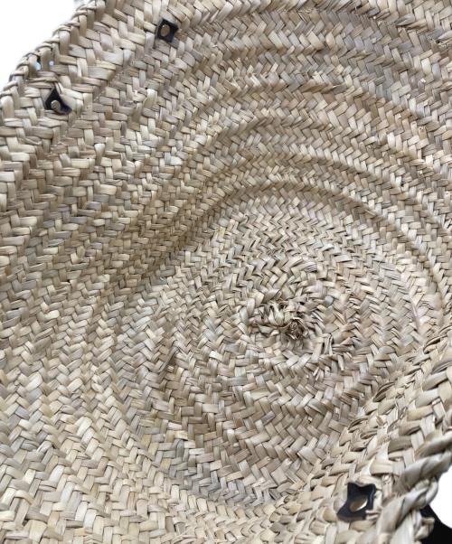 ATELIER AMBOISE（アトリエ アンボワーズ）ATELIER AMBOISE (アトリエ アンボワーズ) フリンジ付きカゴバッグ ベージュ×ブラウンの古着・服飾アイテム