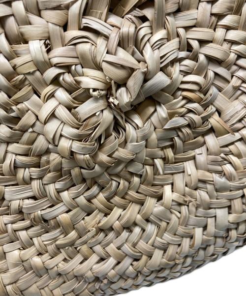 ATELIER AMBOISE（アトリエ アンボワーズ）ATELIER AMBOISE (アトリエ アンボワーズ) フリンジ付きカゴバッグ ベージュ×ブラウンの古着・服飾アイテム